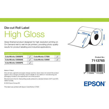 High Gloss Label, Die-Cut