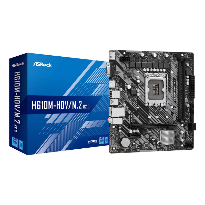 Placa Base Asrock H610M-HDV M2 R2 Socket 1700/ DDR4/ PCIe 4. | APLIUM