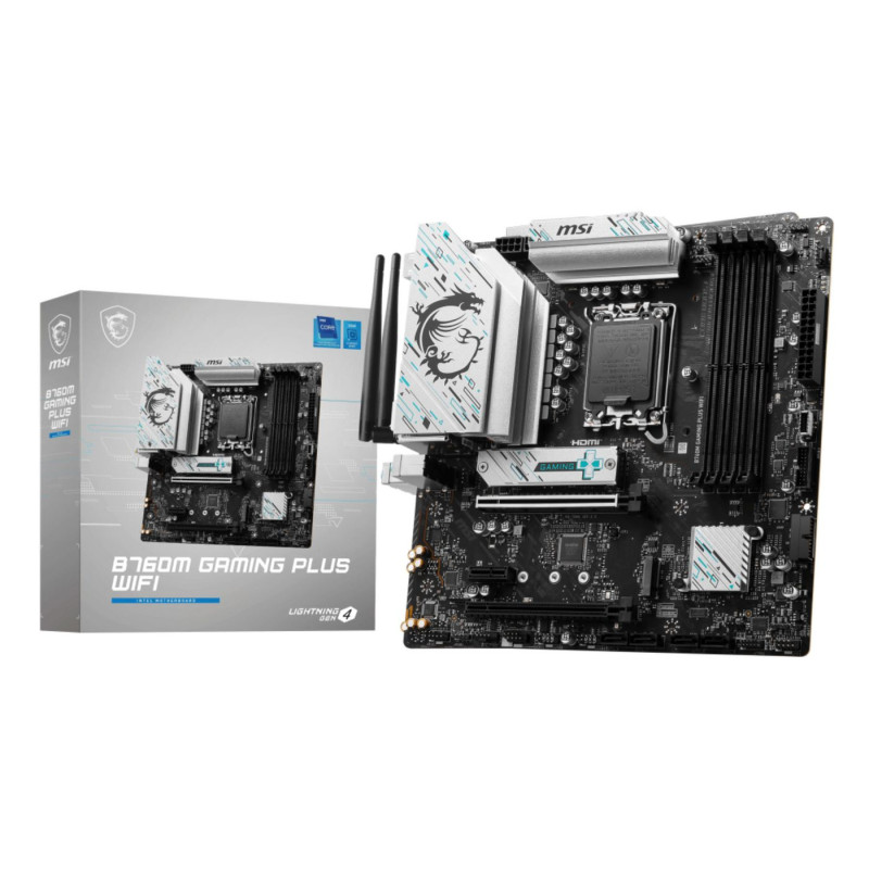 Placa Msi B760M Gaming Plus WIFI,INTEL,1700,B760,4DDR5,192GB | APLIUM