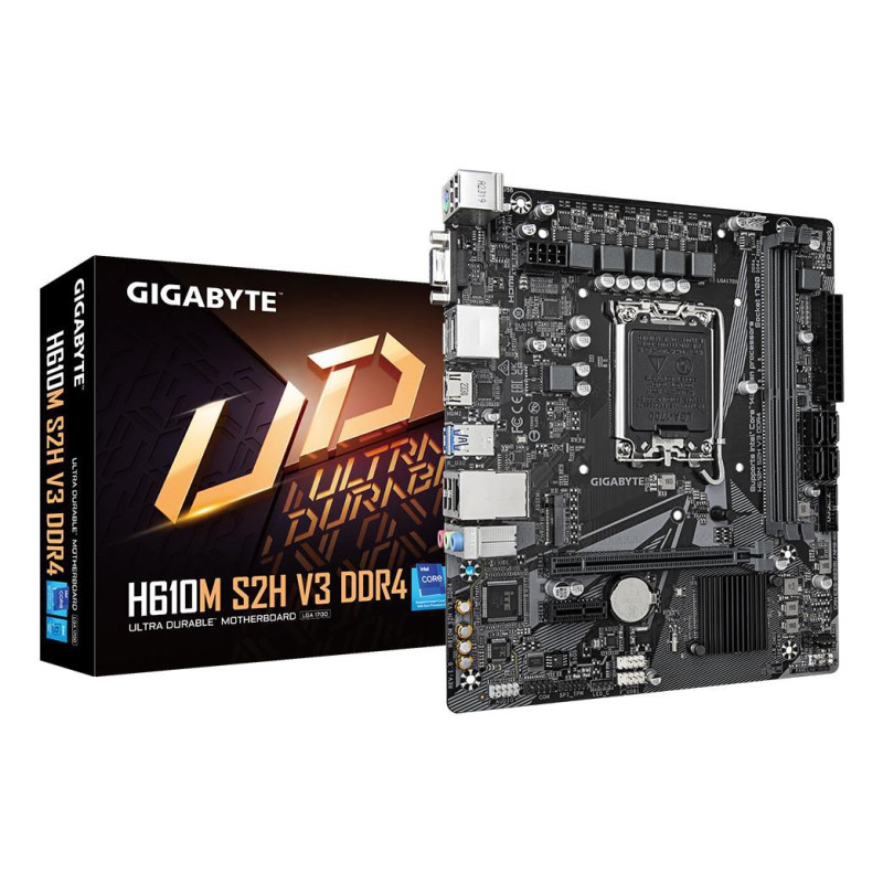 Placa Base Gigabyte H610M S2H V3 DDR4 Socket 1700/ DDR4/ PCIe 4.0/ Mic