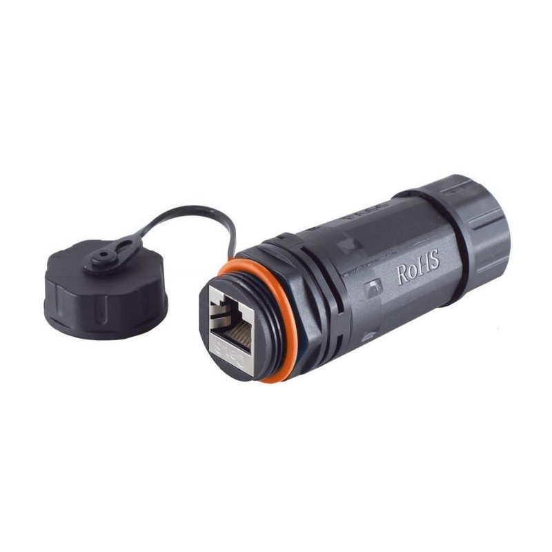 RJ45 coupler, CAT 6a, IP68,