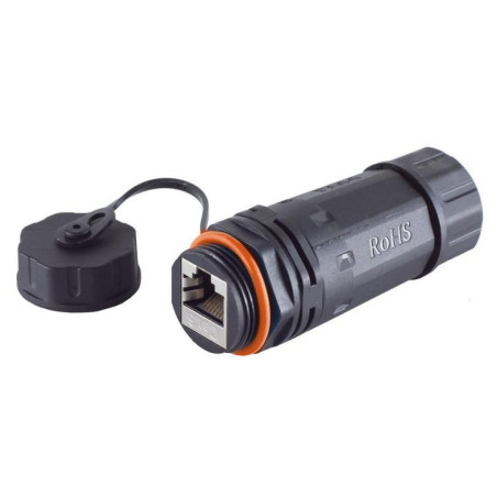 RJ45 coupler, CAT 6a, IP68,