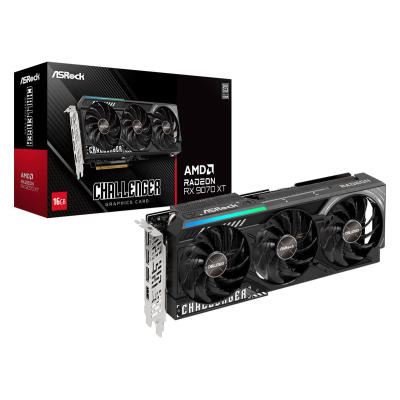 VGA Asrock Rx 9070 Xt CHALLENGER,AMD,RX9070XT,16GB,GDDR6,256 | APLIUM