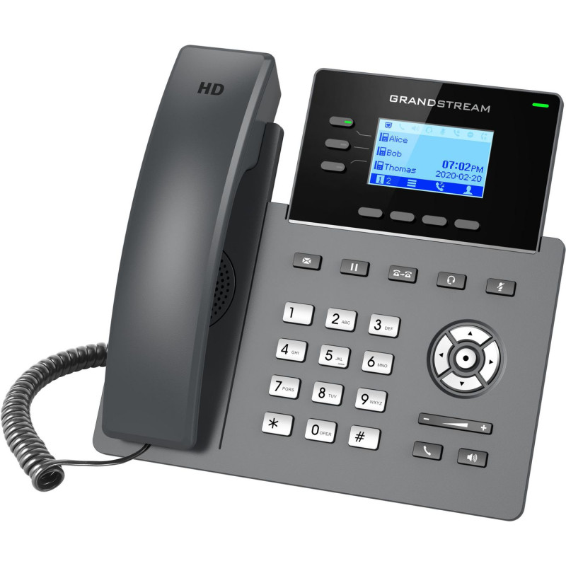 Ip Phone Black 3 Lines Lcd