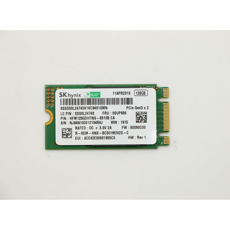 128GB M.2 PCIe NVMe SSD