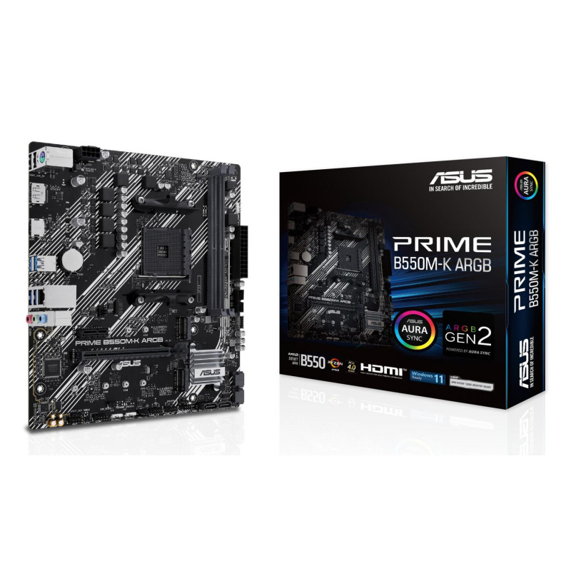 Placa Base Asus Prime B550M-K ARGB Socket AM4/ DDR4/ PCIe 4. | APLIUM