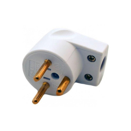 EDB Plug Angled, White