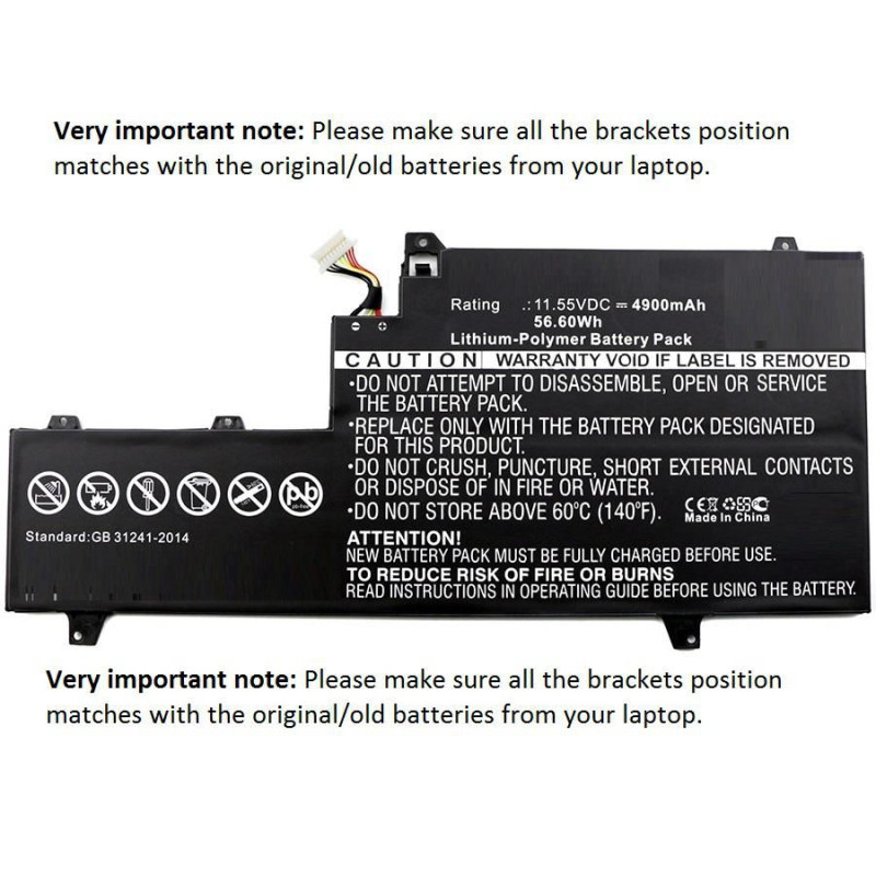 Laptop Battery for HP 57.00Wh