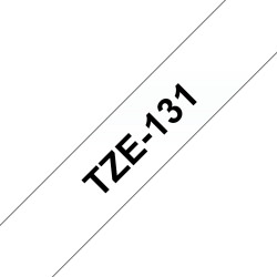 Tape/12mm black on clear f P-Touch TZE