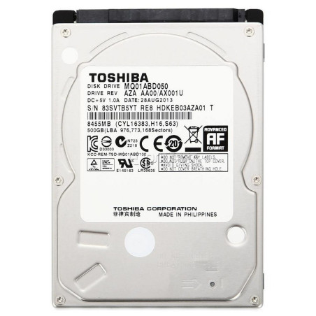 500GB 9.5MM SATA300 5.4K AF