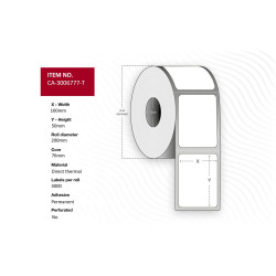 Label 100 x 50mm, Core 76mm, | APLIUM