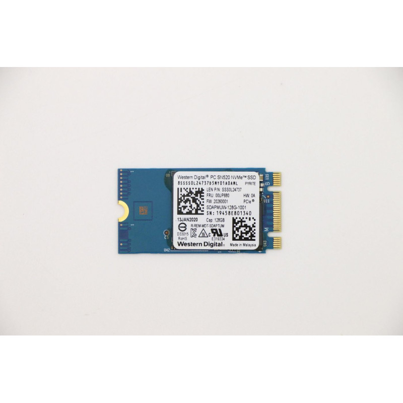 128GB M.2 PCIe NVMe SSD Gen3x2