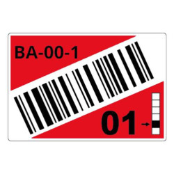 Roll Of Pre-cut Labels For Racks And Pallets 90 X 110 Mm Re | APLIUM