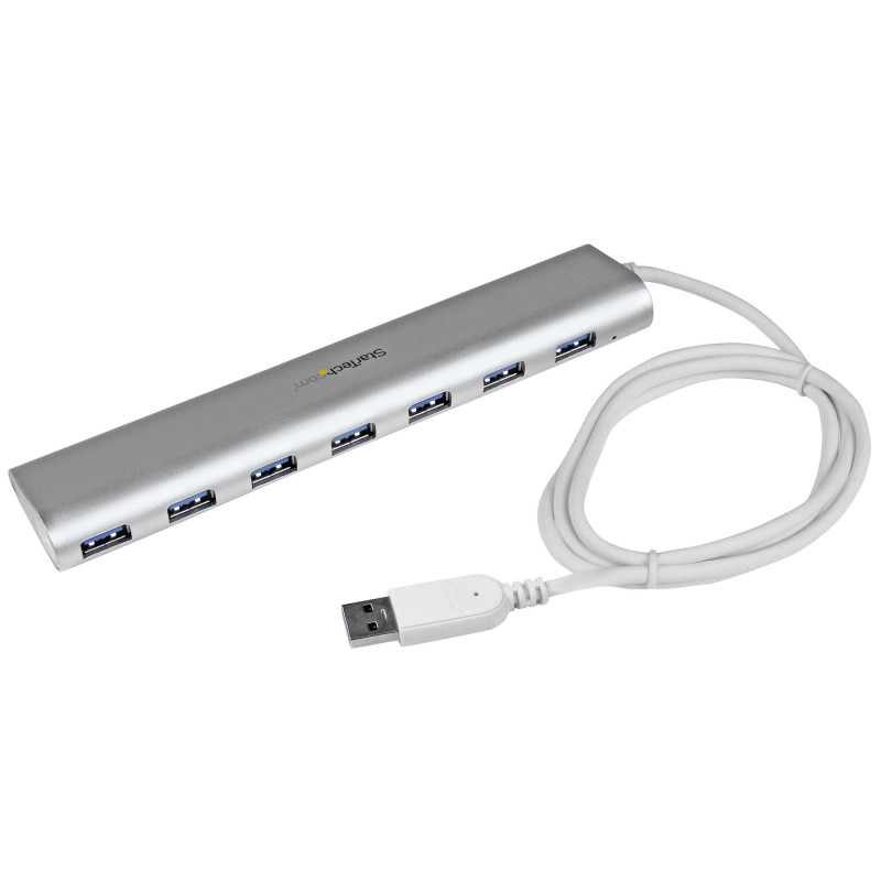 7 Port Compact USB 3.0 Hub - Aluminum
