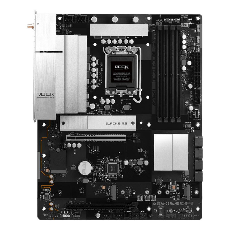 Asrock B860 Rock WiFi 7 Intel B860 LGA 1851 (Socket V1) ATX | APLIUM