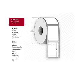 Label 30x15mm, Core 40. | APLIUM