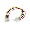 12in Molex LP4 Power Extension Cable M/F