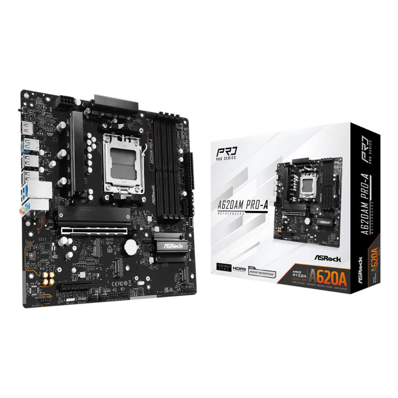 Placa Asrock A620AM PRO-A,AMD,AM5,A620A,4DDR5,256GB,HDMI,2SA | APLIUM