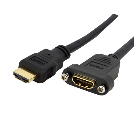 3 ft HDMI Cable for Panel Mount - F/M