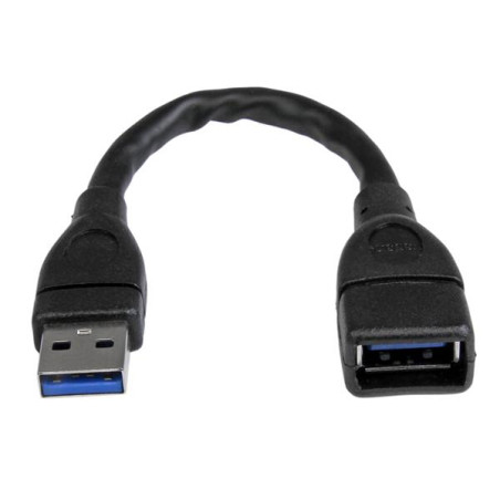 6in Black USB 3.0 Extension Cable A to A