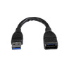6in Black USB 3.0 Extension Cable A to A