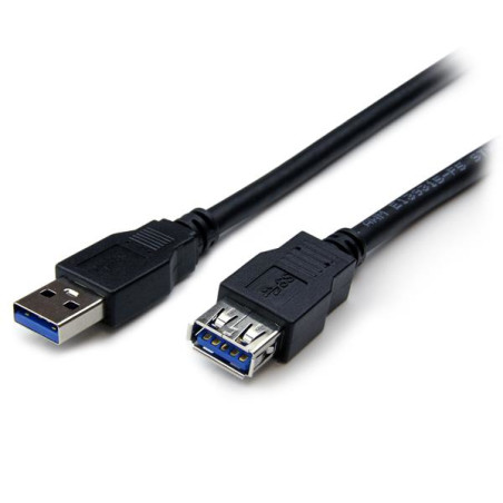 2m Black USB 3.0 Extension Cable M/F