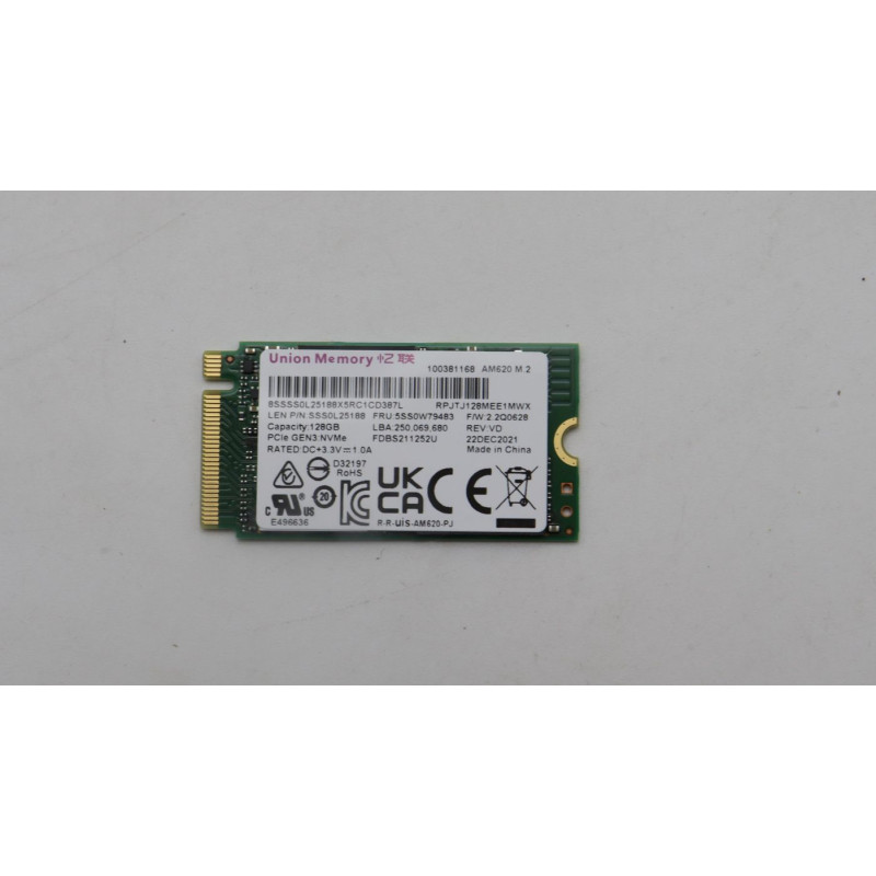 128GB M.2 2242 SSD with PCIe