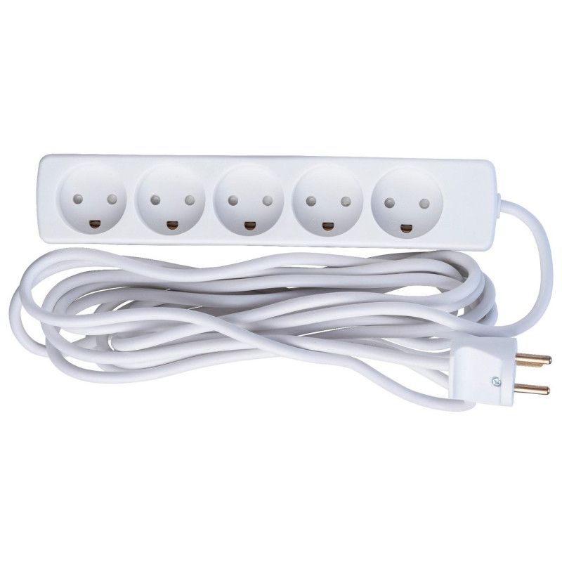 5-way Danish Power Strip 5m