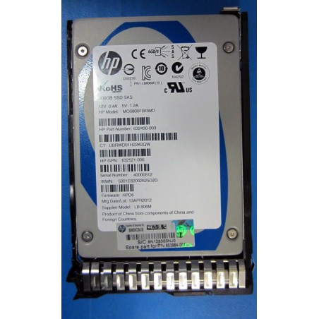 800GB 6G SFF MLC SC SSD