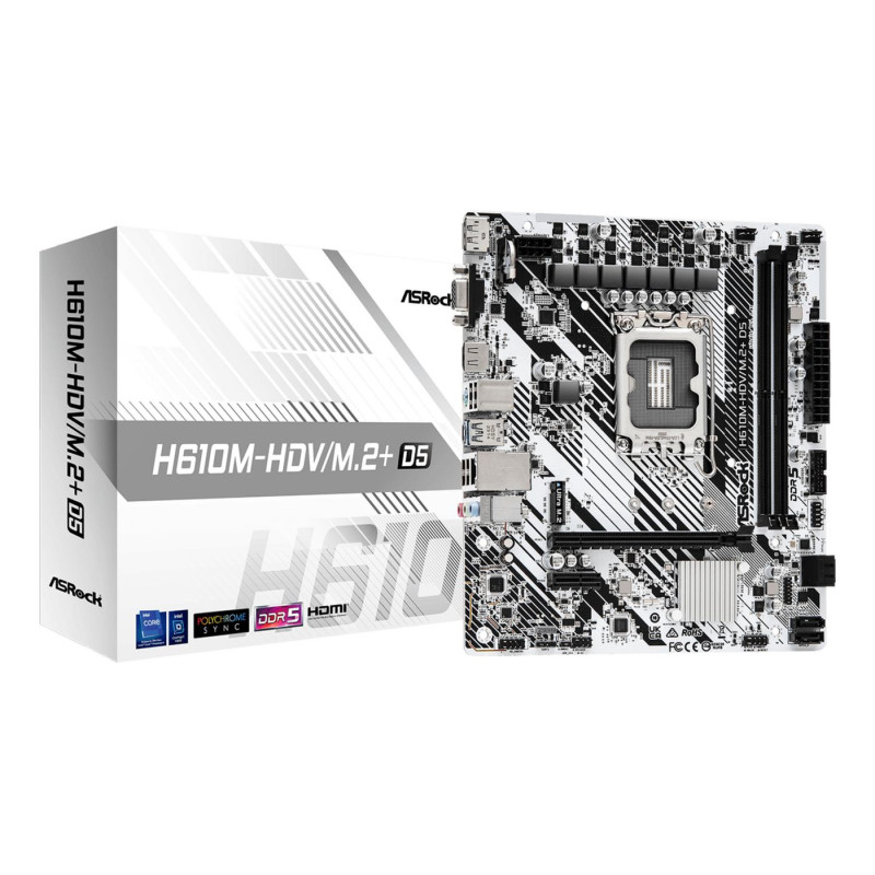 Asrock H610M-HDV/M.2+ D5 Intel H610 LGA 1700 micro ATX | APLIUM