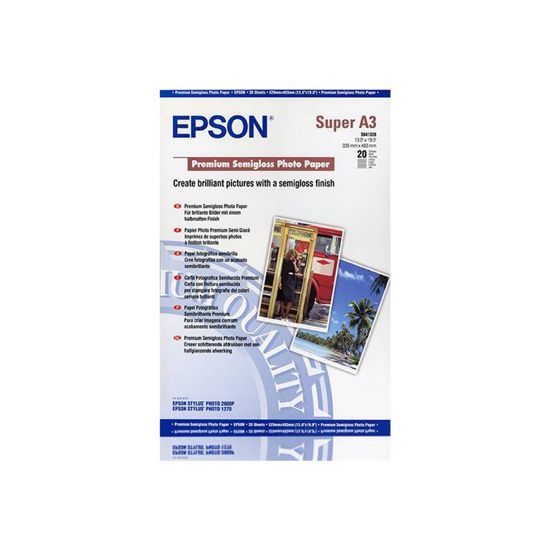 Epson Semigloss Photo Paper - Semibrillante - A3 plus (329 x | APLIUM
