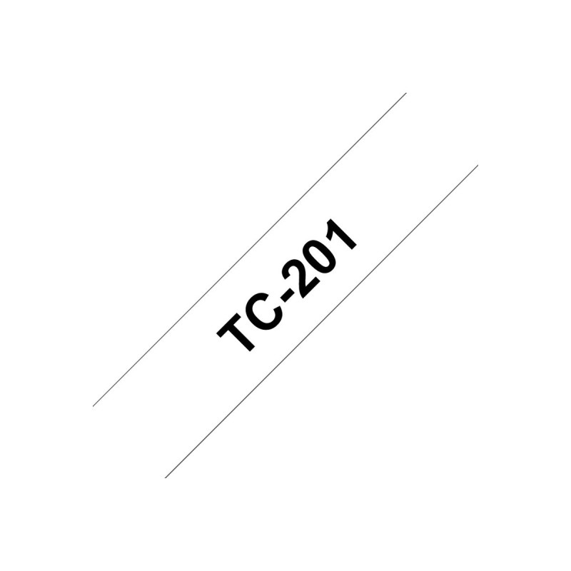 TC201 12MM Black On White Tape | APLIUM