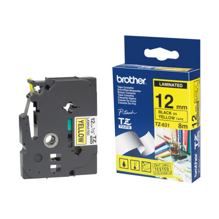 Brother - Negro, transparente - Rollo (1,2 cm x 7,7 m) 1 uds | APLIUM