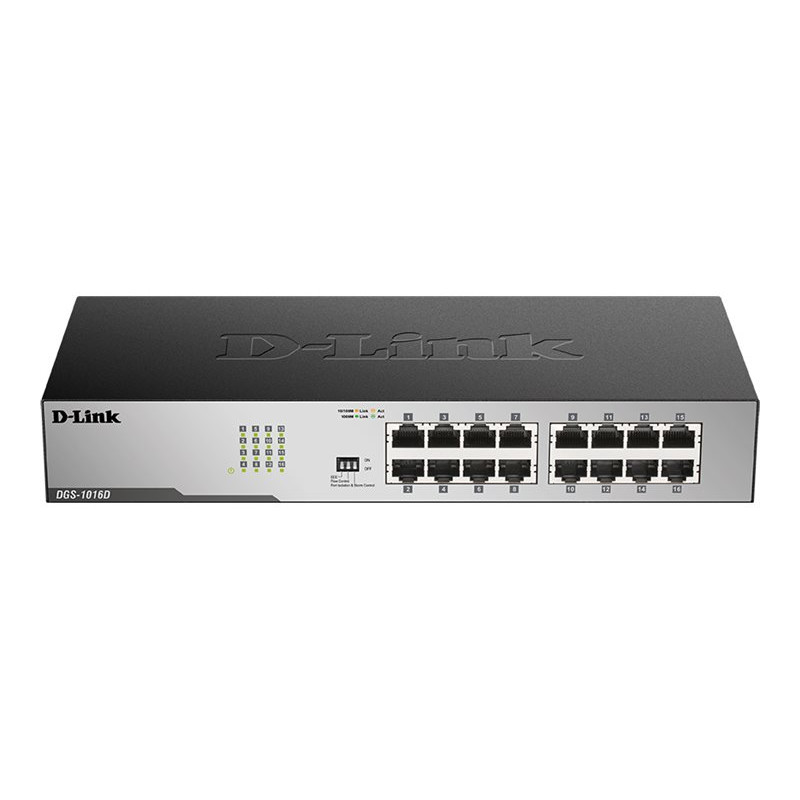 Switch D-Link DGS-1016D 16 Puertos/ RJ-45 Gigabit 10/100/1000