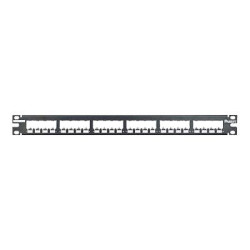 19" modular PP 24port 1U metal black