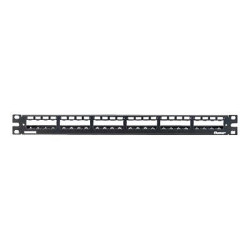 19" modular PP 24port 1U metal black SB