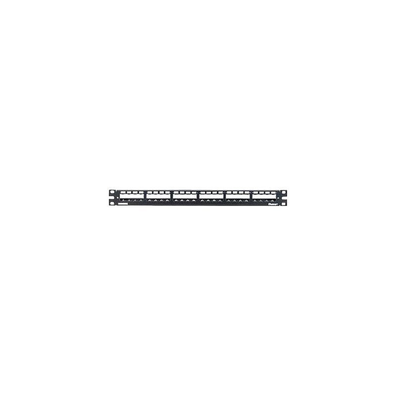 19" modular PP 24port 1U metal black SB