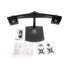 Double Monitor Horz Stand Black | APLIUM