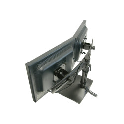 Double Monitor Horz Stand Black | APLIUM
