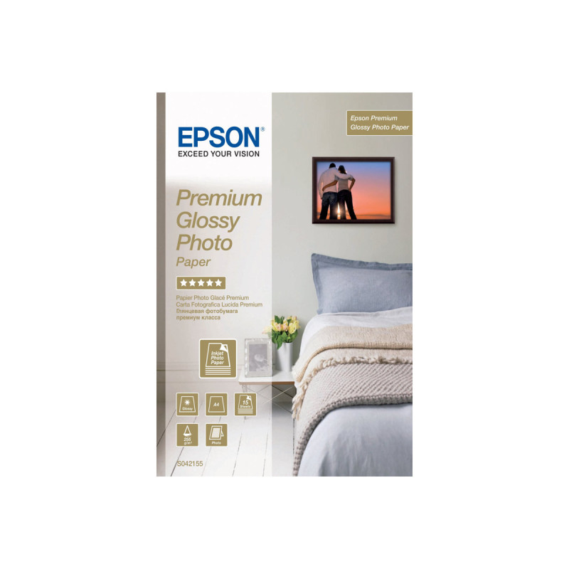 Epson papel fotográfico brillante - Brillante - A4 (210 x 297 mm) 15 h