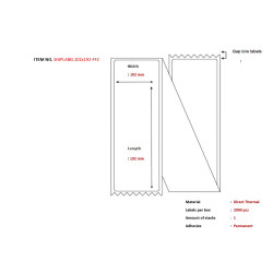 Ship-label 102 x 192mm,
