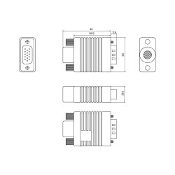 Cable de placa frontal AV modular de 10 m - cable Techconnect VGA pret