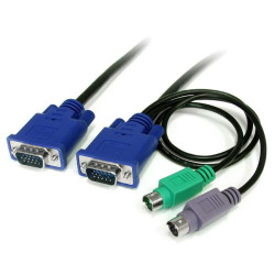 1.8m 3-in-1 Ultra Thin PS/2 KVM Cable