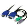 1.8m 3-in-1 Ultra Thin PS/2 KVM Cable