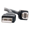 C2G 3.3ft USB A to USB B Cable - USB A to B Cable - USB 2.0 - Black -