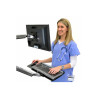 Keyboard Arm With 9 Extn Wall Mount Polished Aluminium | APLIUM