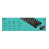 Logitech Desktop MK120 - Juego de teclado y ratón - USB - portugués
