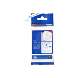 Brother TZe-FA3 - Tejido - azul marino y blanco - Rollo (1,2 cm x 3 m)