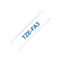 Brother TZe-FA3 - Tejido - azul marino y blanco - Rollo (1,2 cm x 3 m)