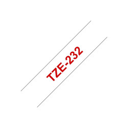 TZE232 12MM Red On White Tape | APLIUM